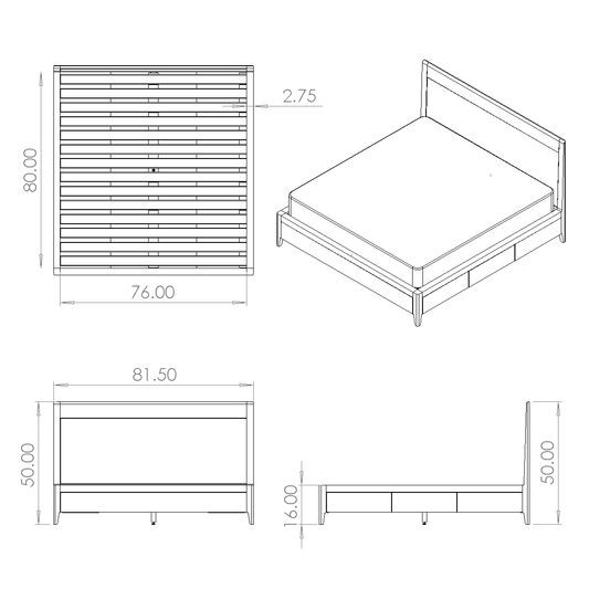 Platform Bed No.2 Storage Bed