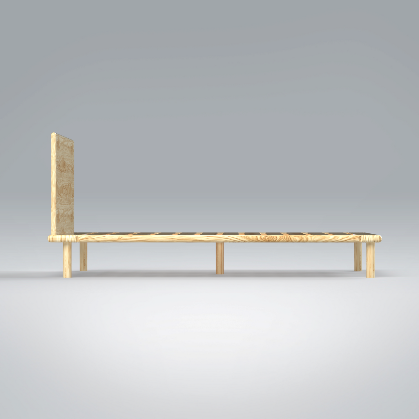 Platform Bed No. 4 with Headboard