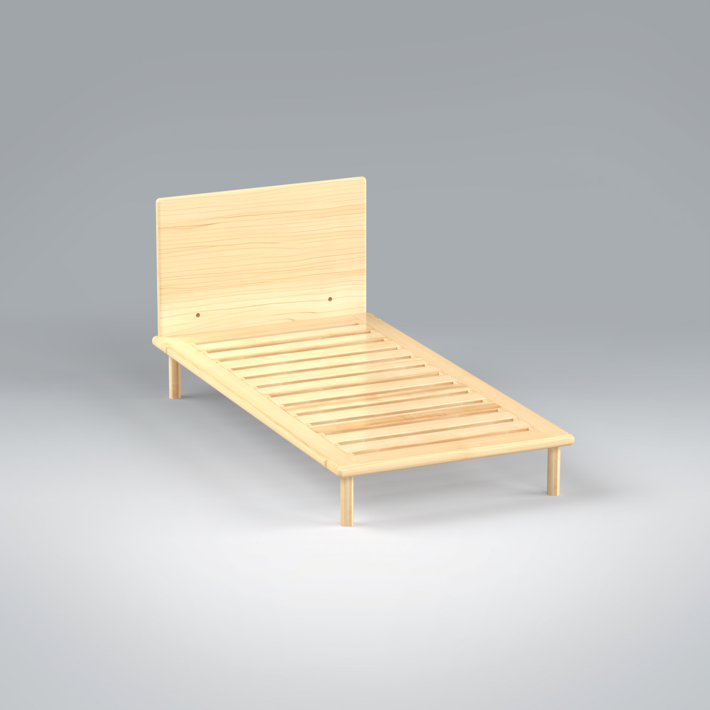Platform Bed No. 4 with Headboard