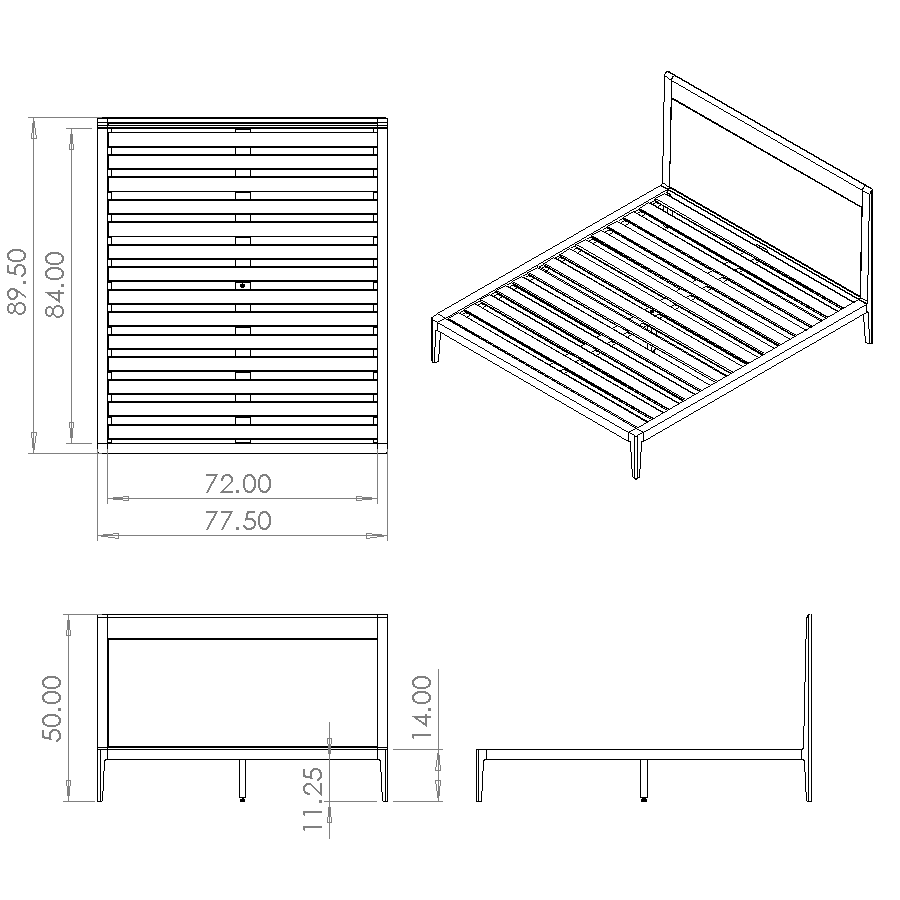 DIY Plans for Platform Bed No. 1