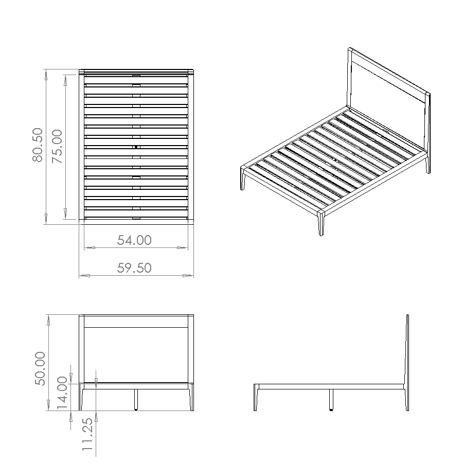 DIY Plans for Platform Bed No. 1