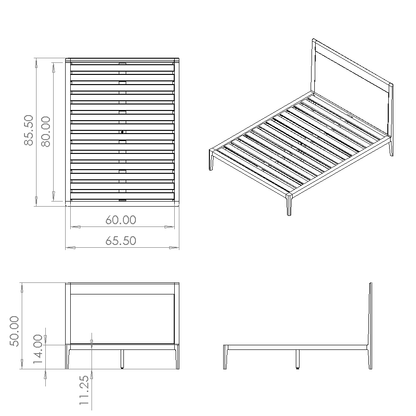 DIY Plans for Platform Bed No. 1