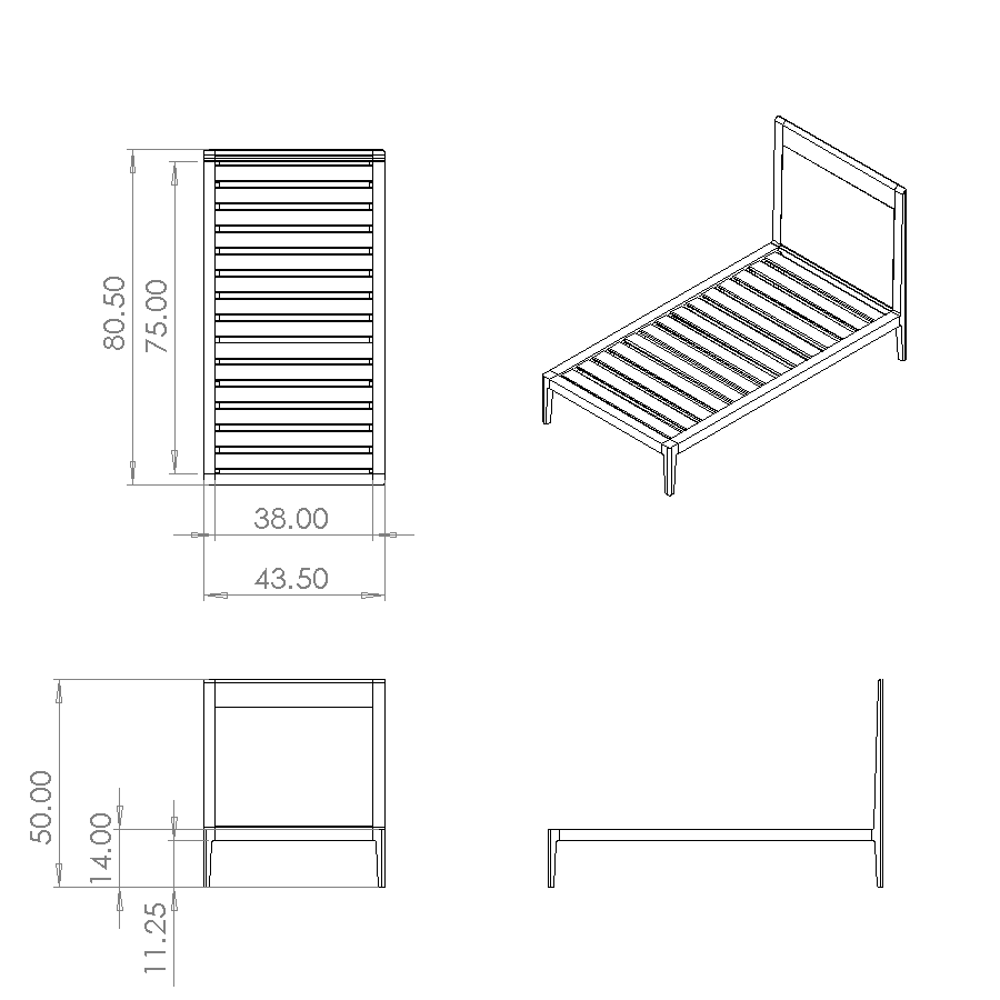 DIY Plans for Platform Bed No. 1