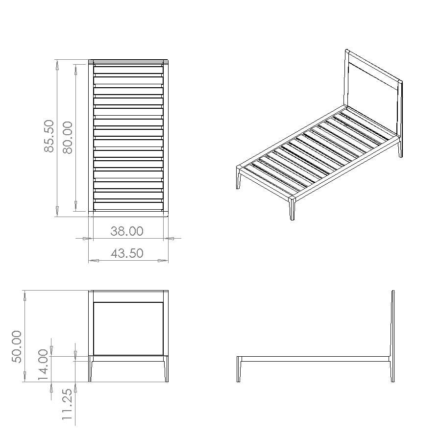DIY Plans for Platform Bed No. 1