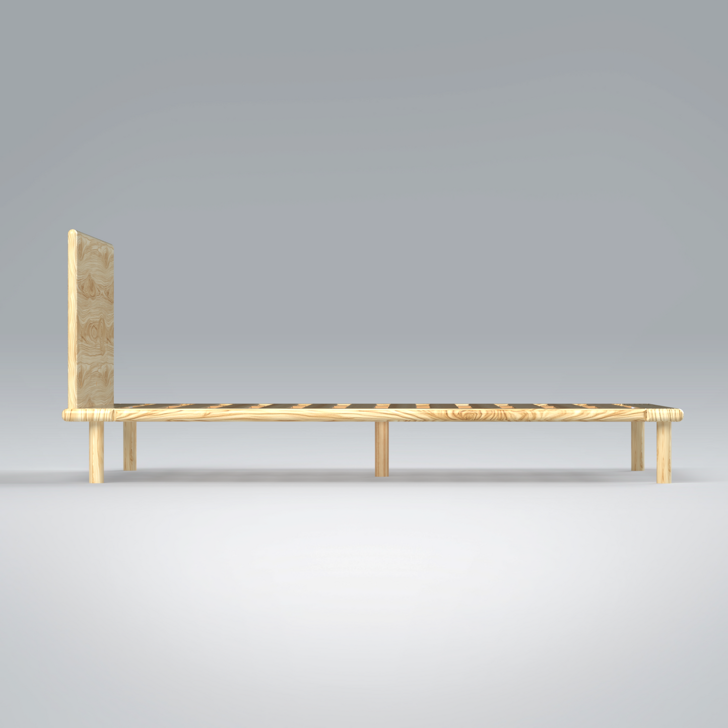Platform Bed No. 4 with Headboard
