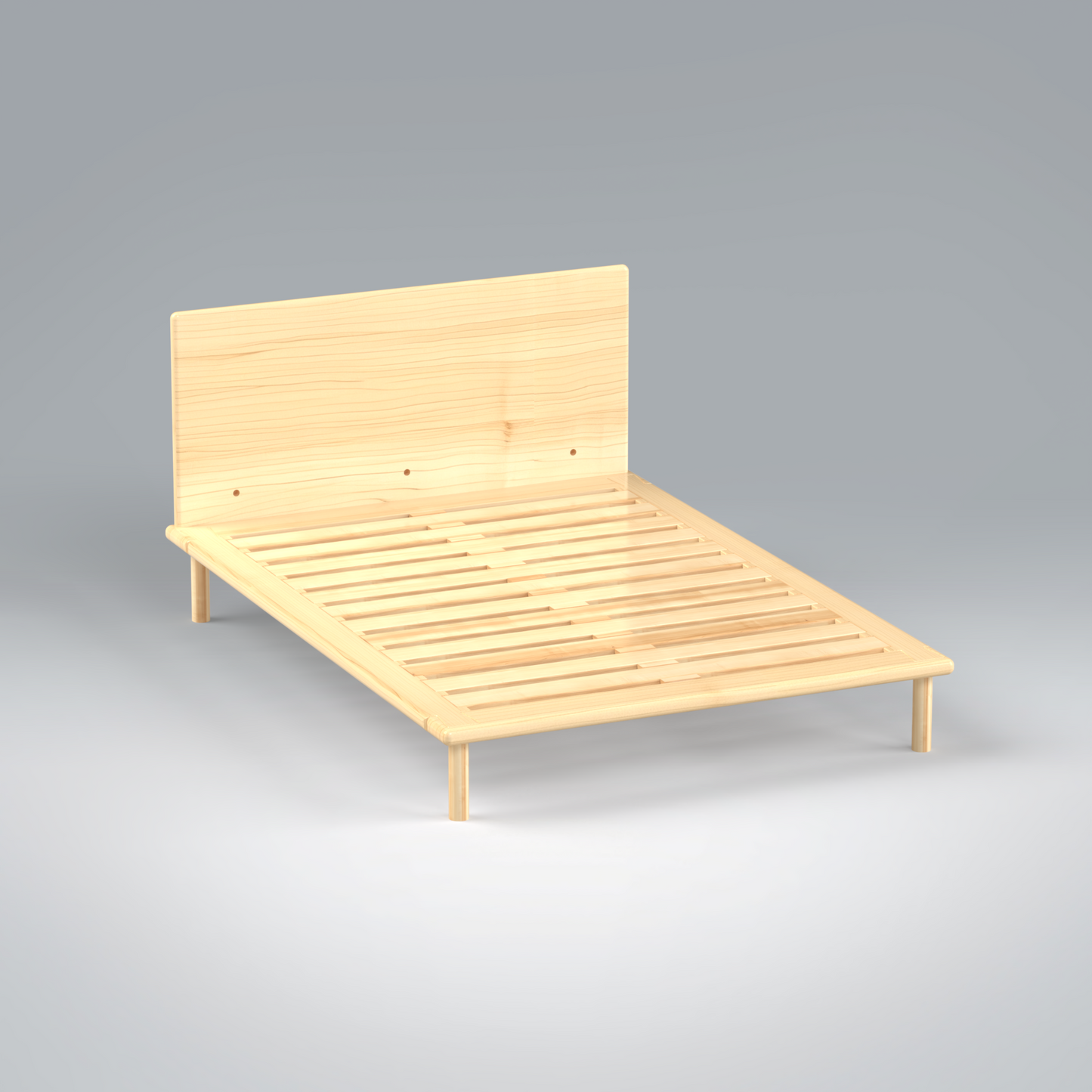 Platform Bed No. 4 with Headboard
