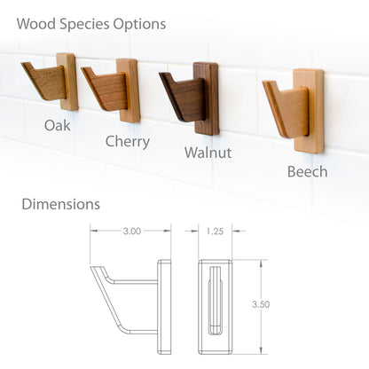 Solid Wood Robe Hook