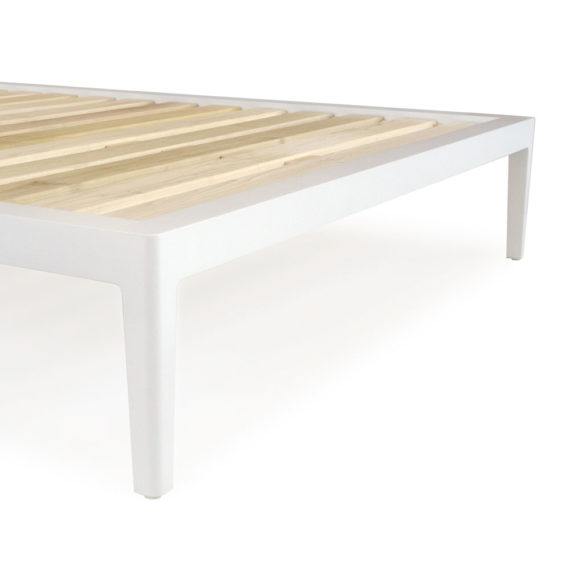 white platform bed no. 1, eco friendly greenguard lacquer finish on solid maple wood