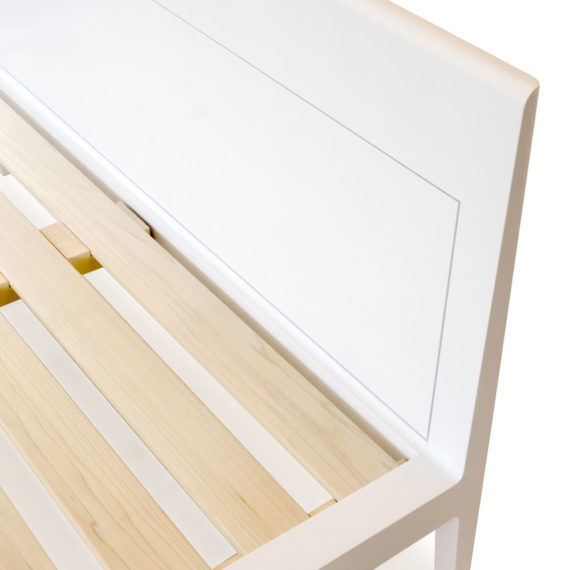white platform bed no. 1, eco friendly greenguard lacquer finish on solid maple wood