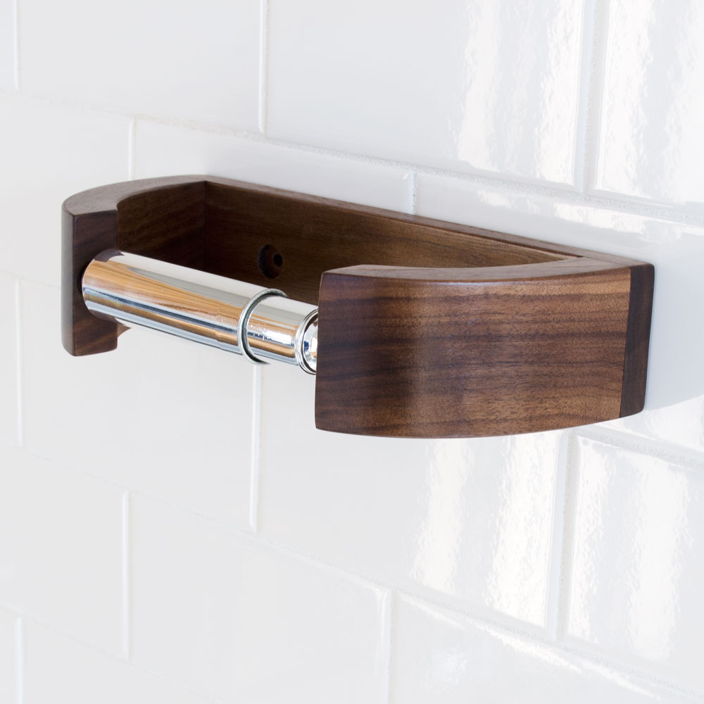 beech toilet roll holder