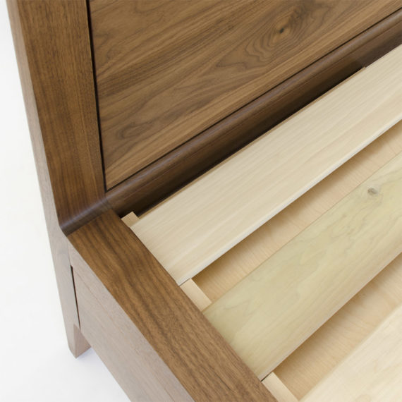 walnut storage bed