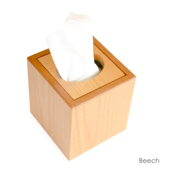 beech wood tissue box cover