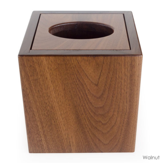 walnut wood tissue box cover