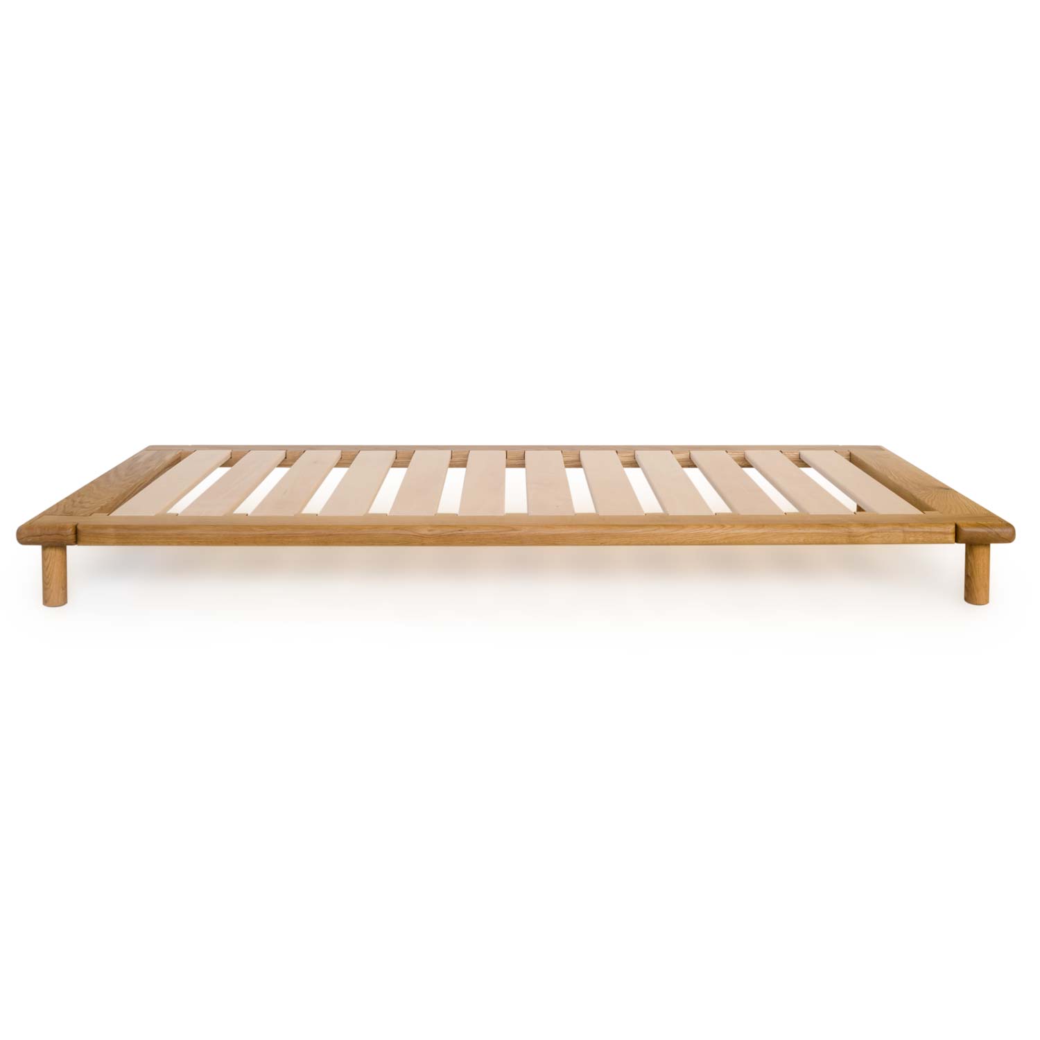 Oak Platform Bed Without A Headboard, Modern Oak Bed Frame