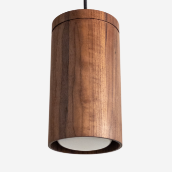 large wood cylinder pendant light - restaurant lighting - kitchen island light - modern home lighting - contemporary lighting