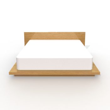 wilbur davis studios platform bed no. 3 - modern rectangular wood platform bed with wide headboard and platform
