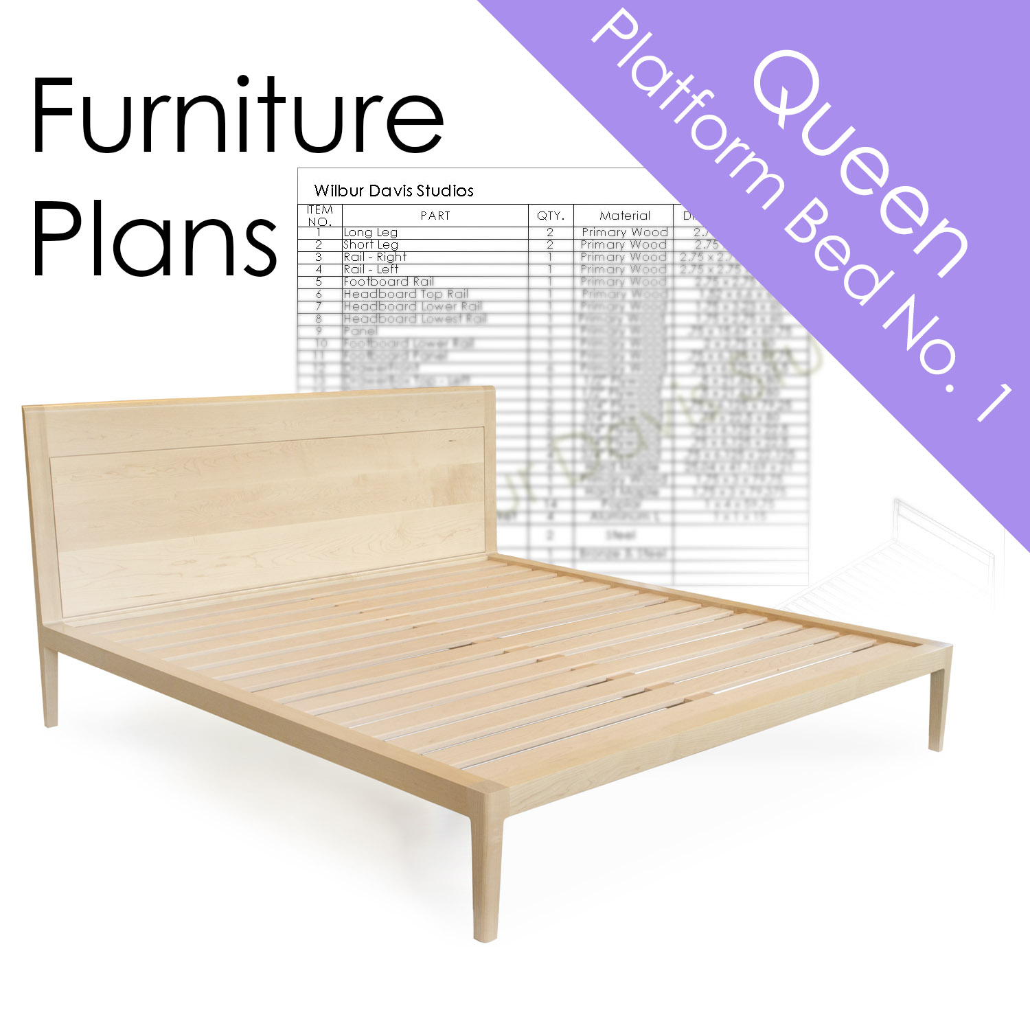 Woodworking plans queen size platform bed