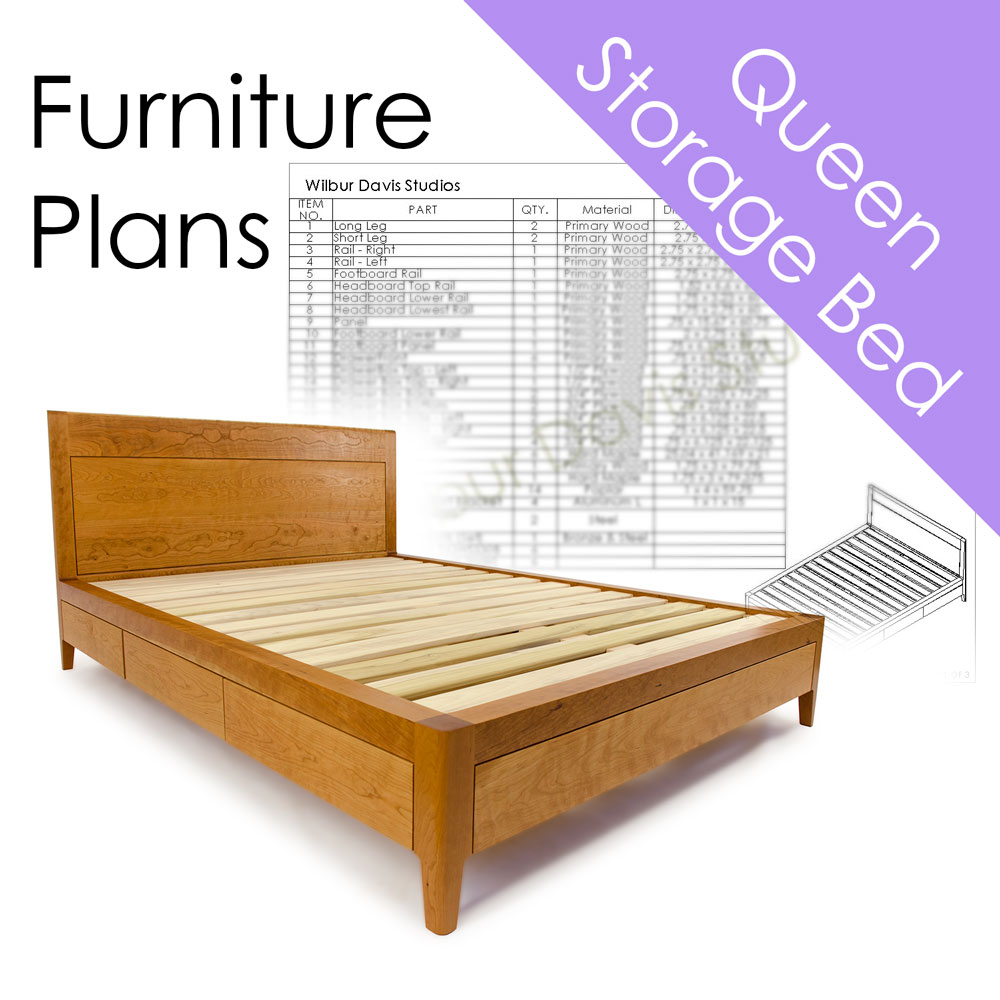 DIY Woodworking Plans: Platform Bed No. 2 - Storage Bed Queen Size 